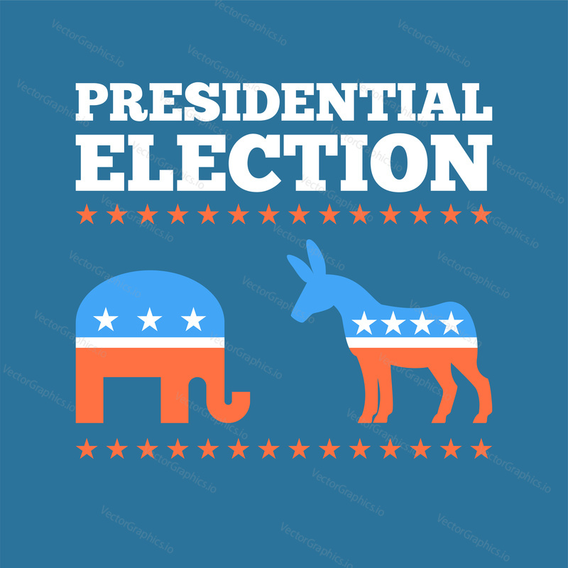 USA presidential election day concept vector illustration.