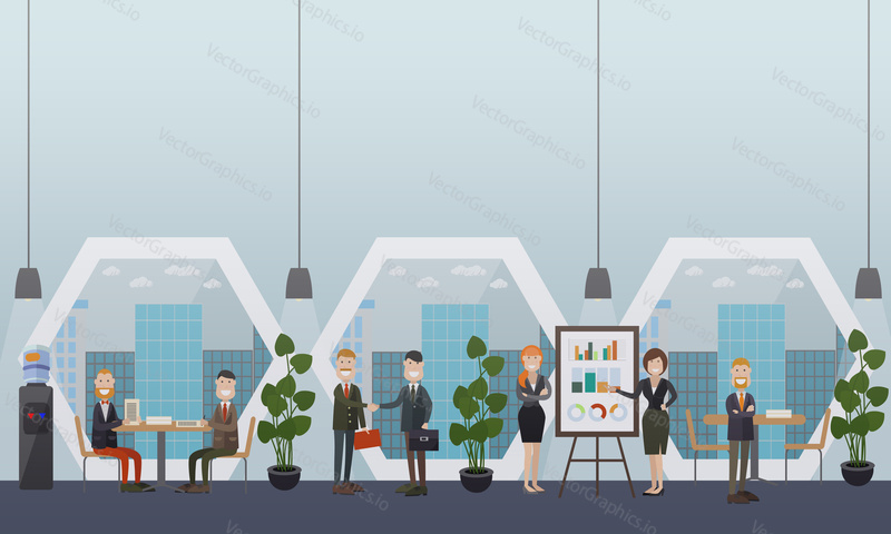 Vector illustration of business people