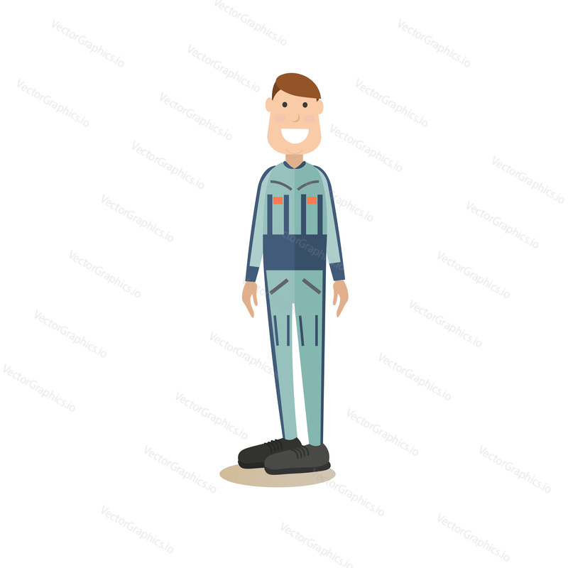 Astronaut physical training concept vector illustration. Astronaut candidate preparing for being in space. Space people flat style design element, icon isolated on white background.