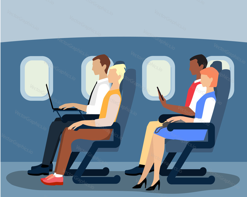 Vector illustration of airline passengers