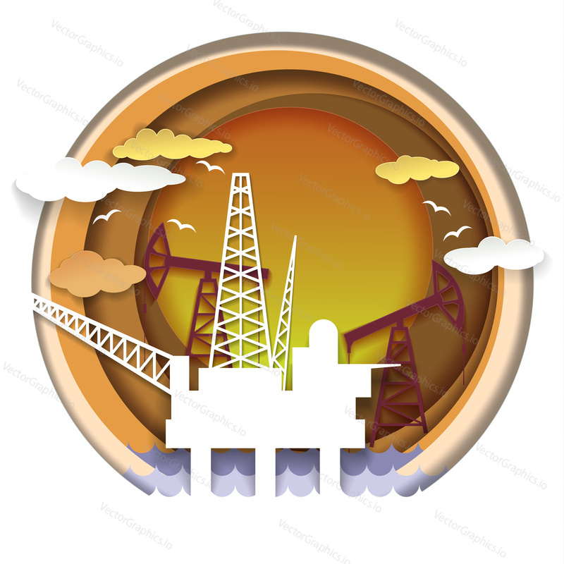 Oil extraction concept vector illustration