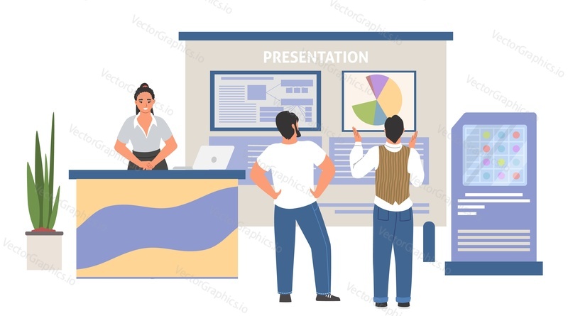 Exhibition vector illustration. Business event