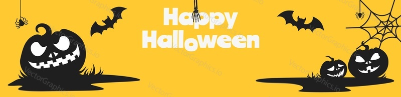 Happy Halloween banner. Vector background