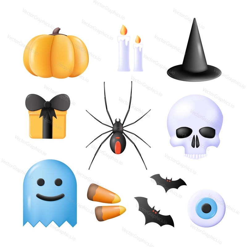 Halloween vector spooky 3d icon.