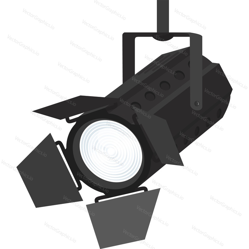 Stage spotlight vector icon isolated on white background