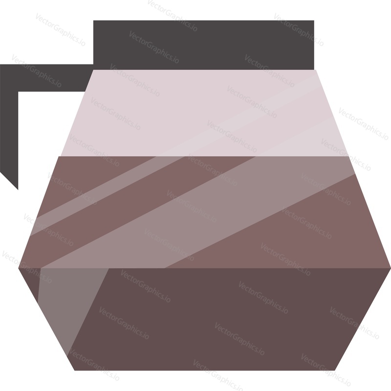 Coffee kettle vector icon isolated on white background.