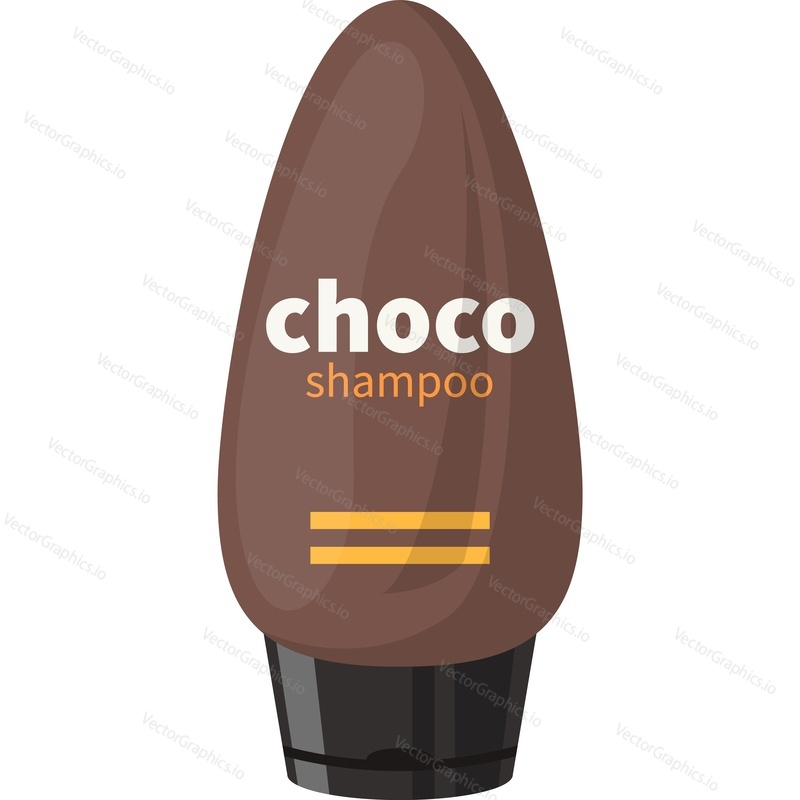Choco shampoo hair cosmetics vector icon isolated on white background