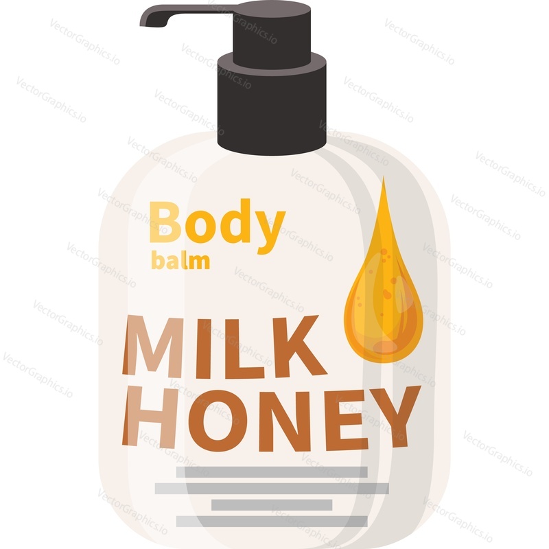 Milk honey cream for body care vector icon isolated on white background