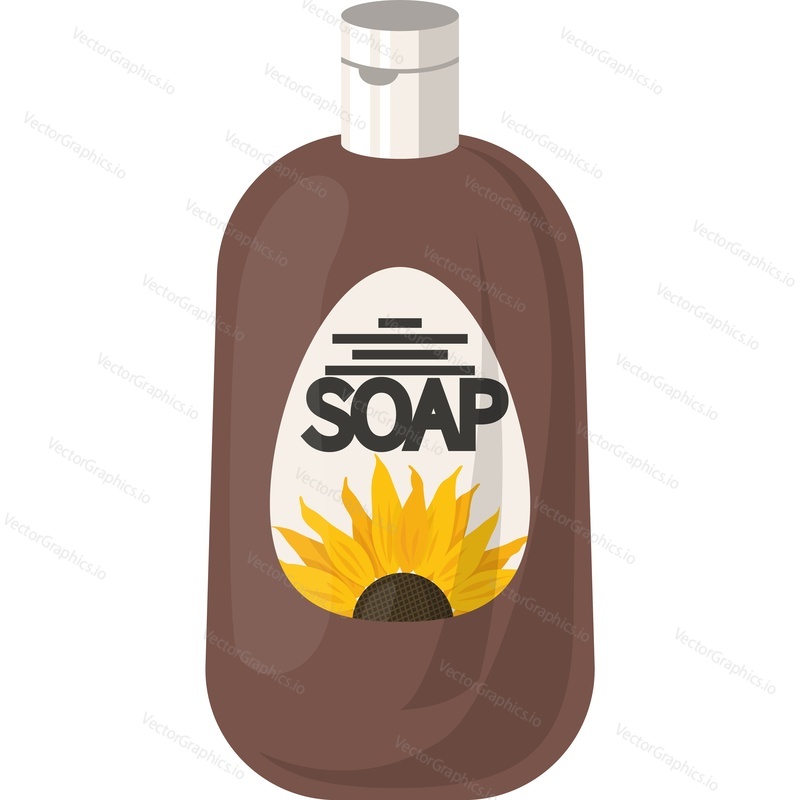 Soap bottle vector icon isolated on white background