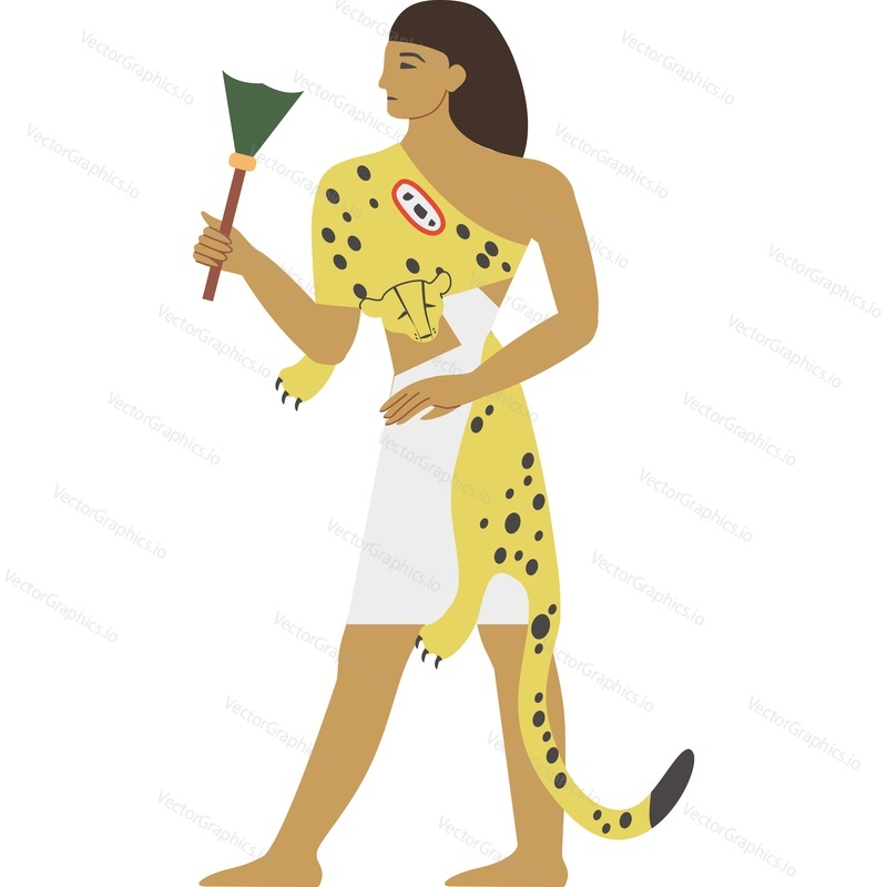 Ancient egyptian pharaoh wife vector icon isolated on white background hierarchy in Egypt concept.