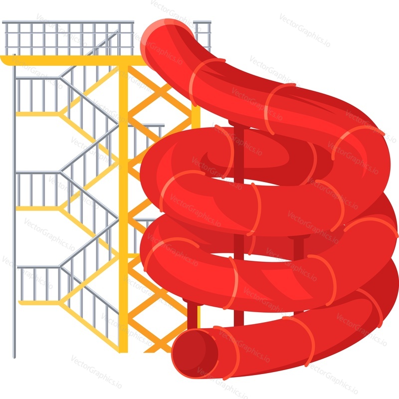 Thrill water slide vector icon isolated on white background