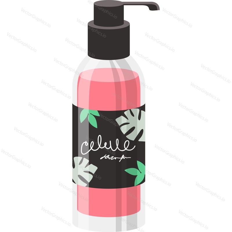 Shower gel cosmetics vector icon isolated on white background