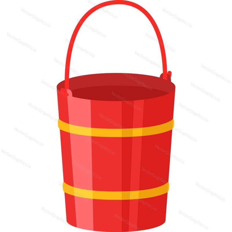 Firefighter bucket vector icon isolated on white background