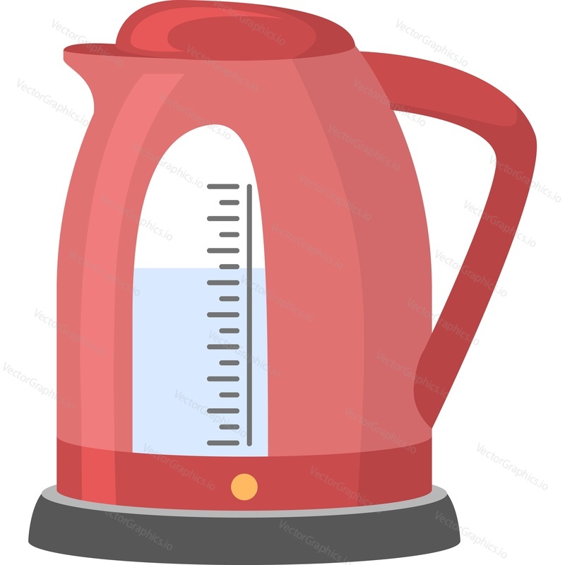 Electric kettle vector icon isolated on white background