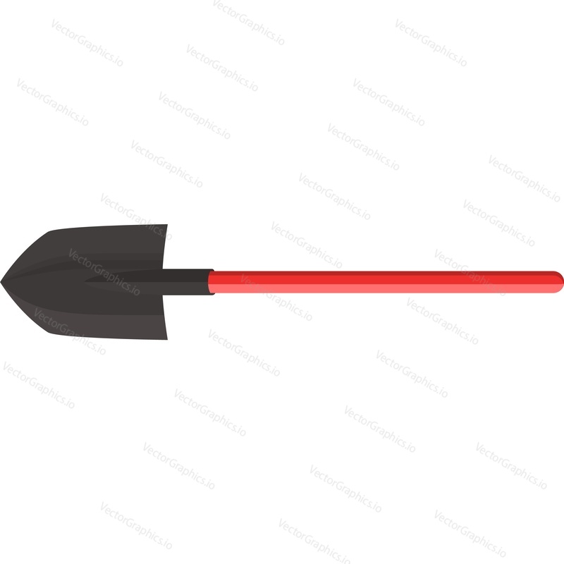 Shovel firefighter equipment vector icon isolated on white background