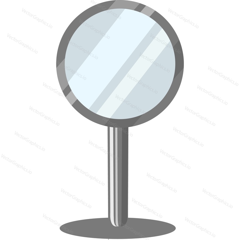 Makeup mirror vector icon isolated on white background