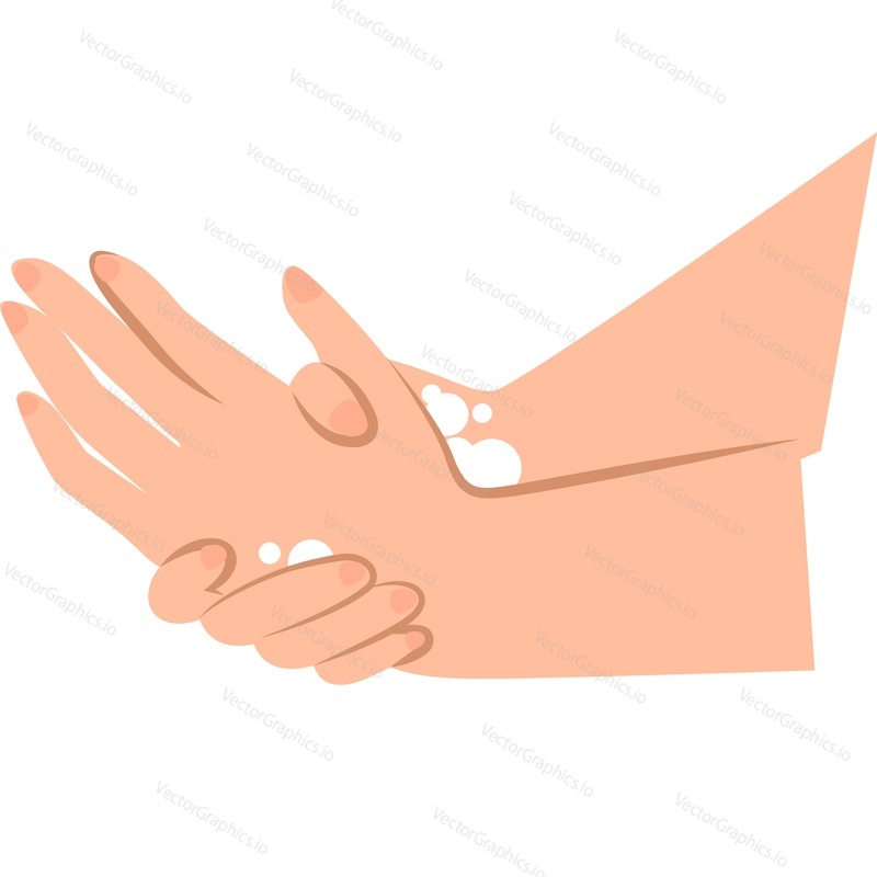 Векторный значок мытья рук, изолированный на белом фоне