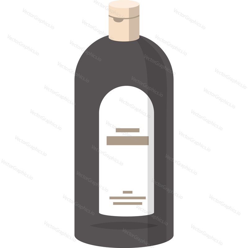 Hair shampoo bottle vector icon isolated on white background
