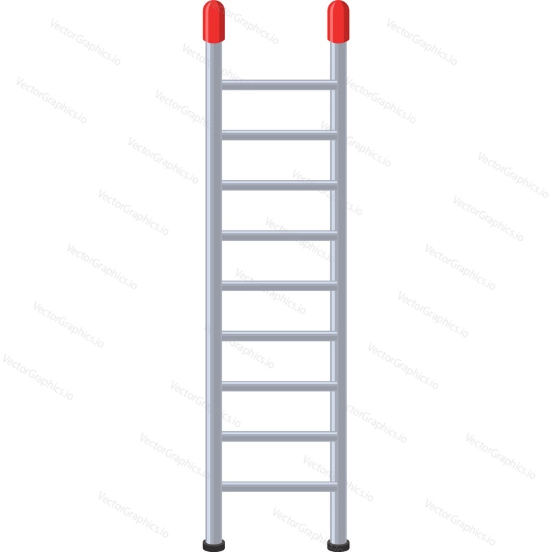 Firefighter ladder vector icon isolated on white background