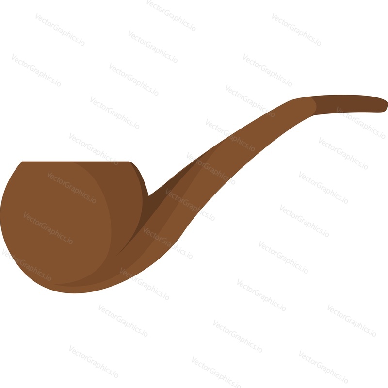 smoking pipe vector icon isolated on white background.