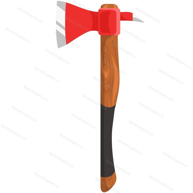 Firefighter axe vector icon isolated on white background