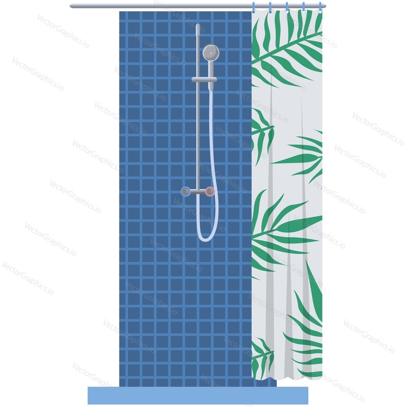Shower cabin vector icon isolated on white background