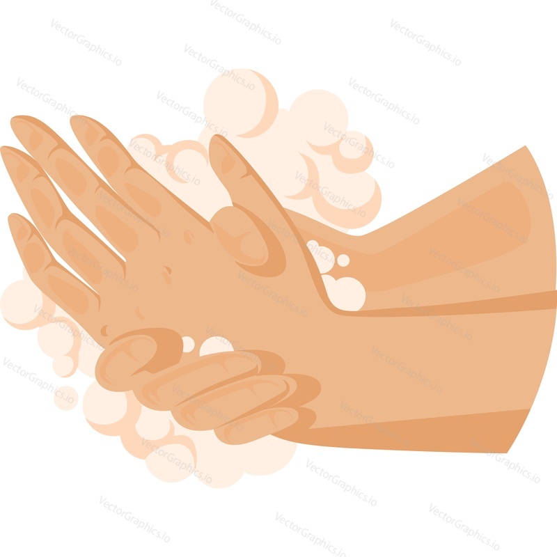 Washing hands vector icon isolated on white background