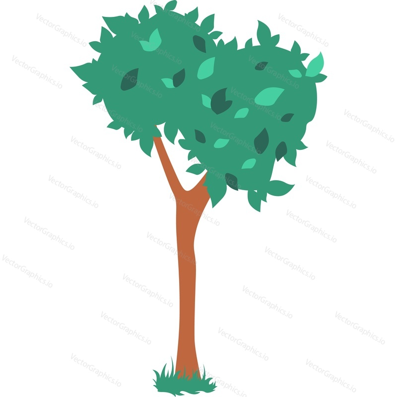 Garden tree vector icon isolated on white background