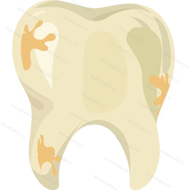 Dirty tooth vector icon isolated on white background
