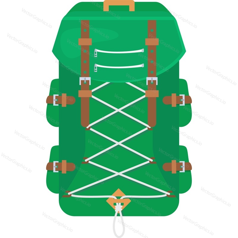 Traveler backpack vector icon isolated on white background