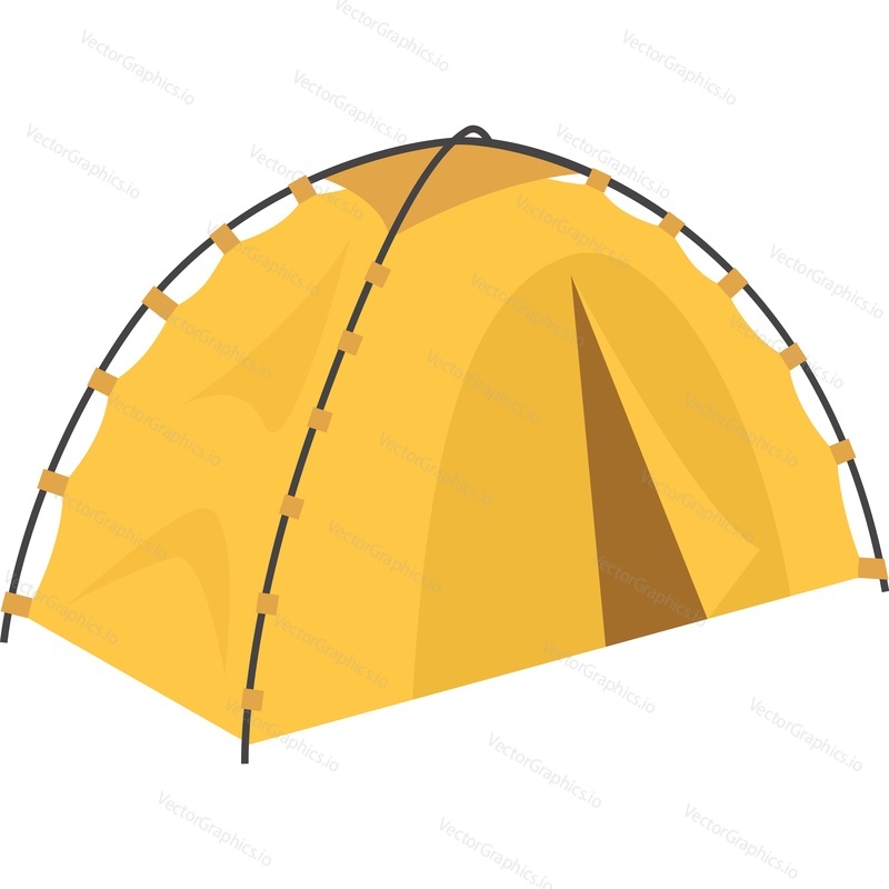Векторный значок палатки для кемпинга, изолированный на белом фоне