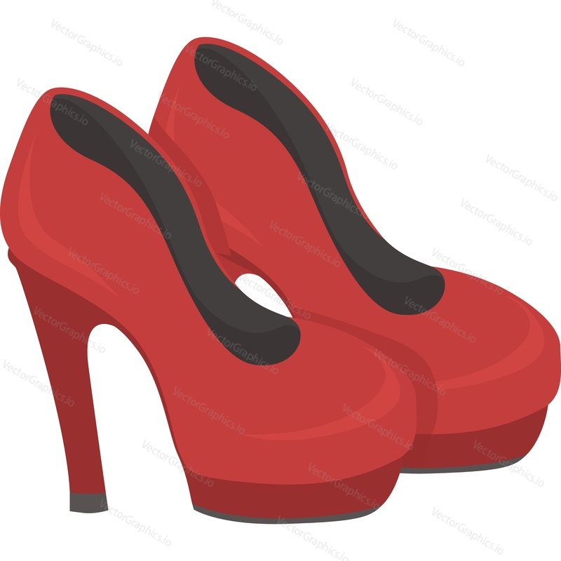 Modern high-heels shoes pair vector icon isolated on white background