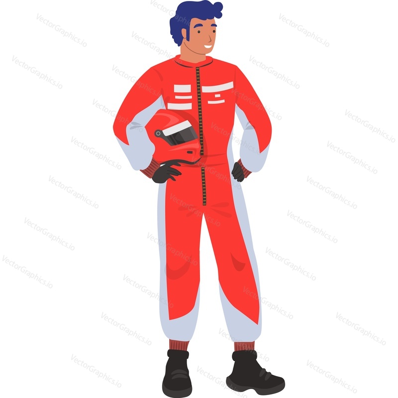 Race driver vector icon isolated on white background
