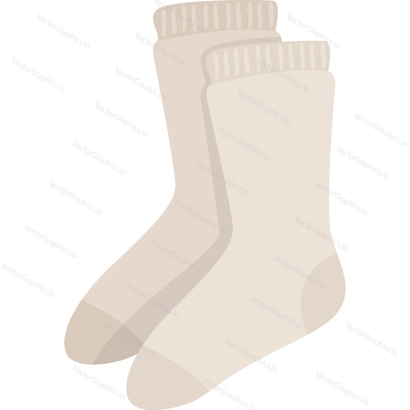 Pair of warm socks vector icon isolated on white background