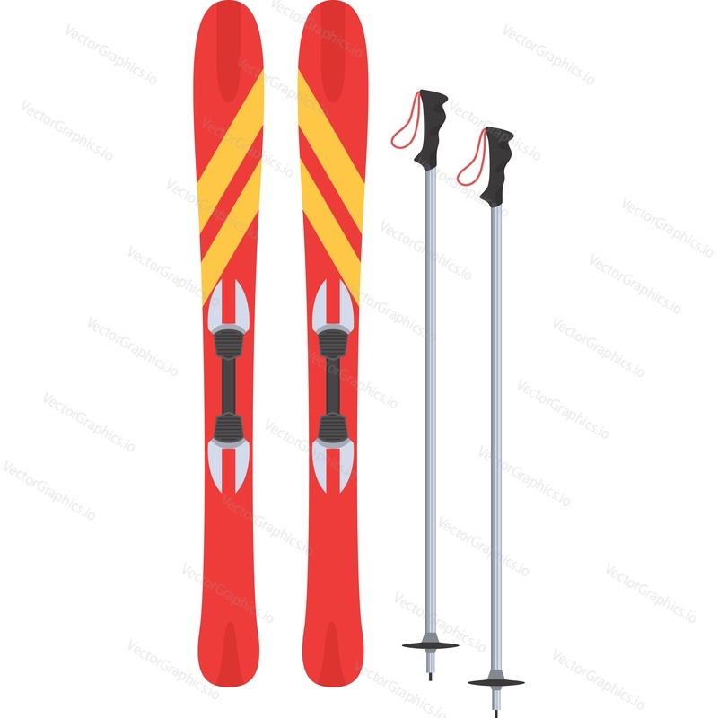 Ski equipment vector icon isolated on white background