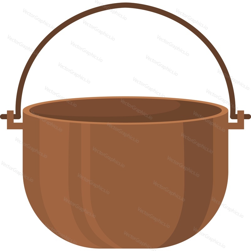 Traveler cauldron vector icon isolated on white background