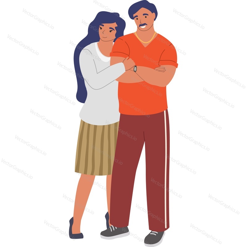 Happy parents looking with tenderness vector icon isolated background.