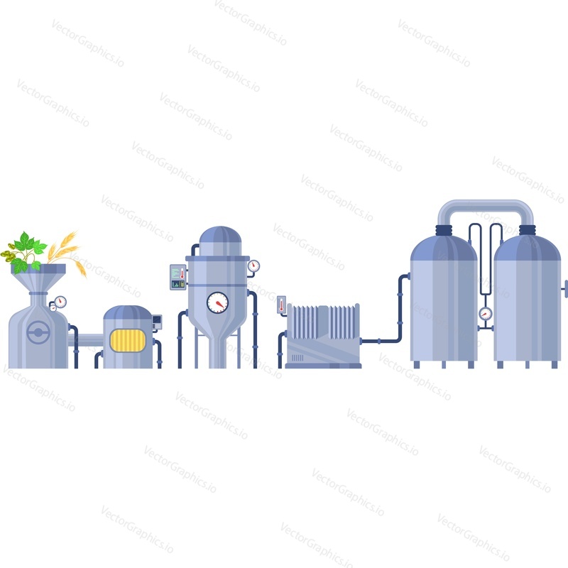 Brewery factory small business vector icon isolated on white background