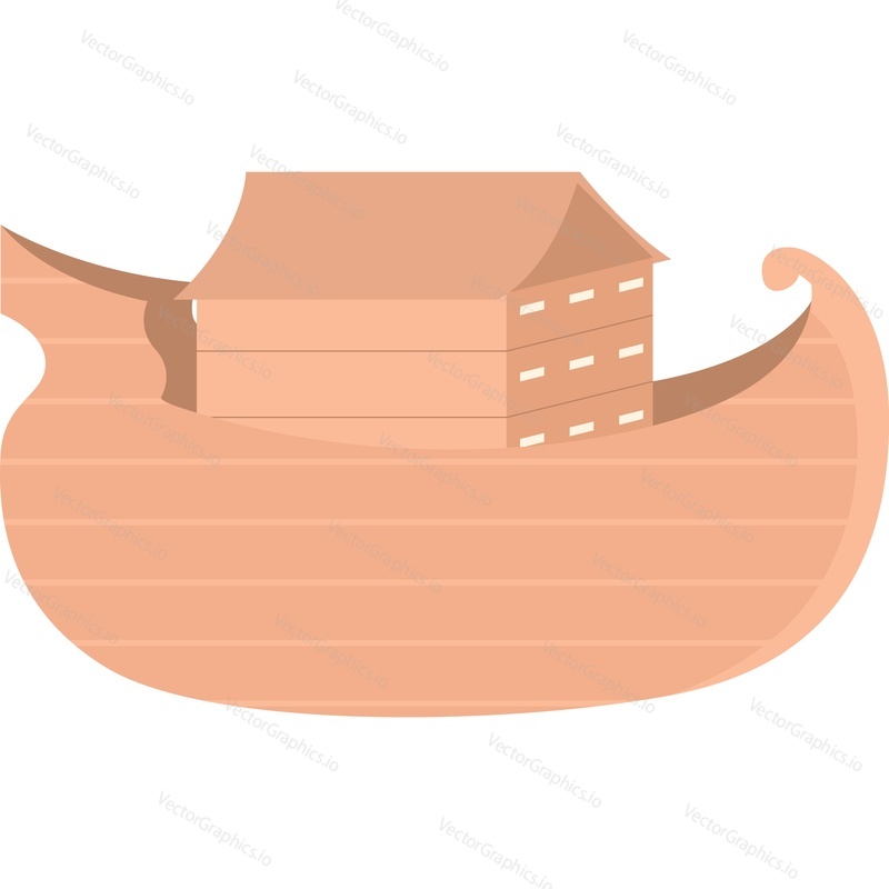 Векторная иконка библейской истории Ноева ковчега на изолированном фоне.