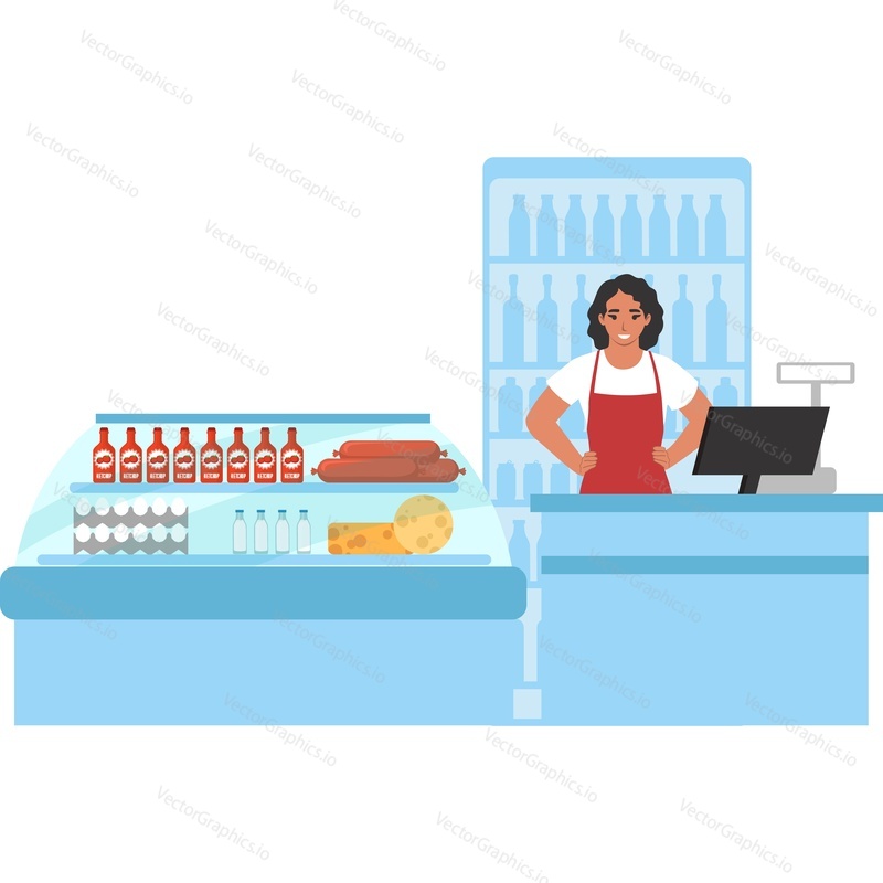 Ketchup shop store market vector icon isolated on white background