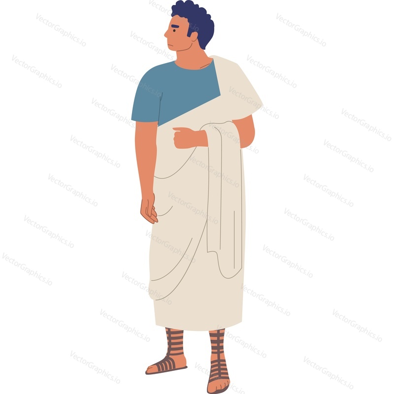 Ancient Rome nobleman vector icon isolated background.