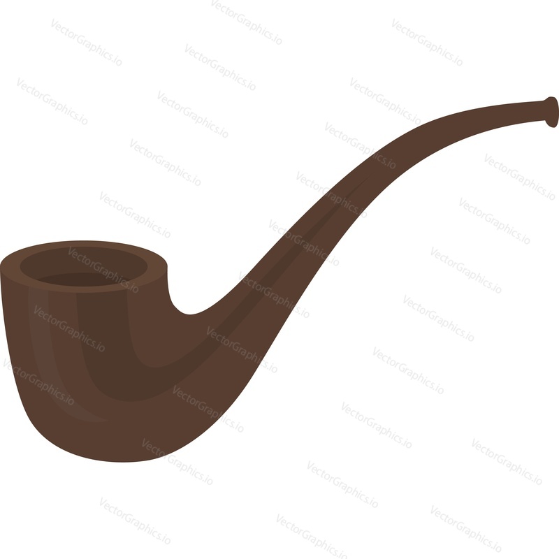 Gentleman smoking pipe vector icon isolated on white background