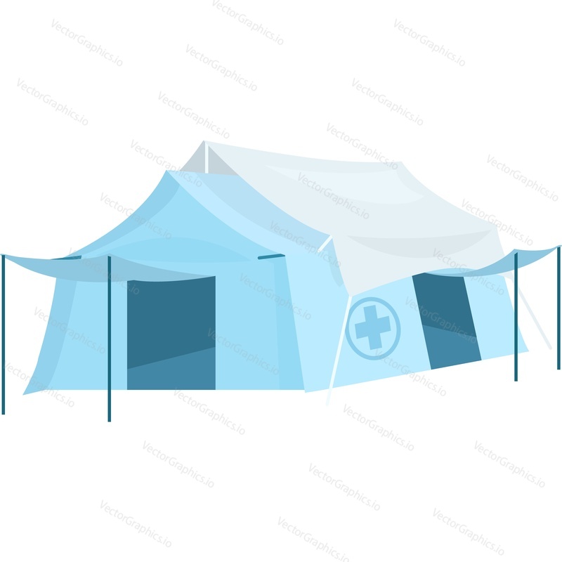 Medical tent vector icon isolated on white background