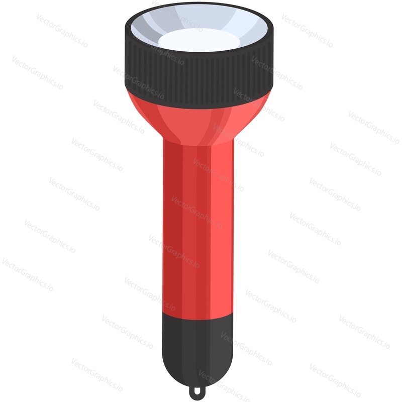 Pocket flashlight vector icon isolated on white background