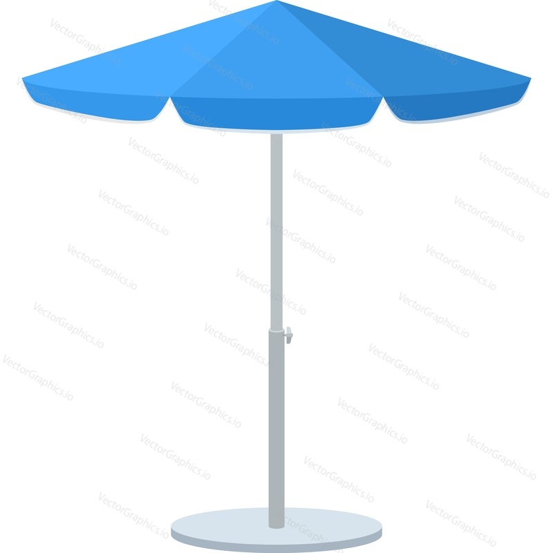 Beach umbrella tent vector icon isolated on white background
