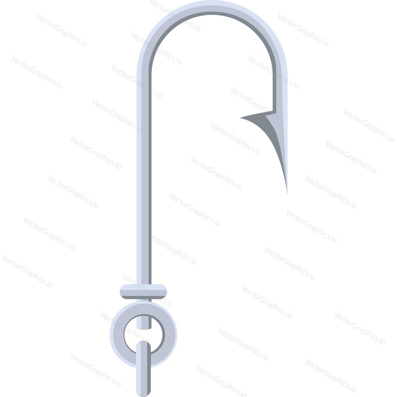 Fishing hook vector icon isolated on white background