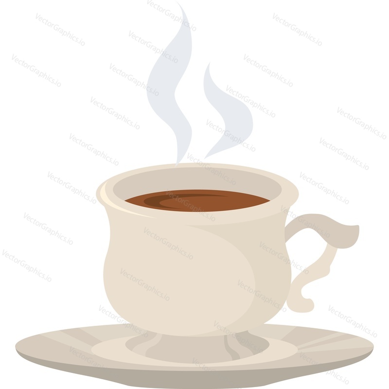 Чашка кофе векторный значок, изолированный на белом фоне