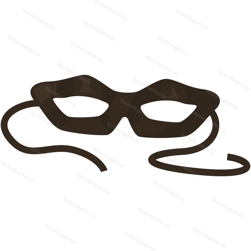 Mask zorro or superhero batman icon vector. Bandit, burglar masquerade party face eye goggles isolated on white background