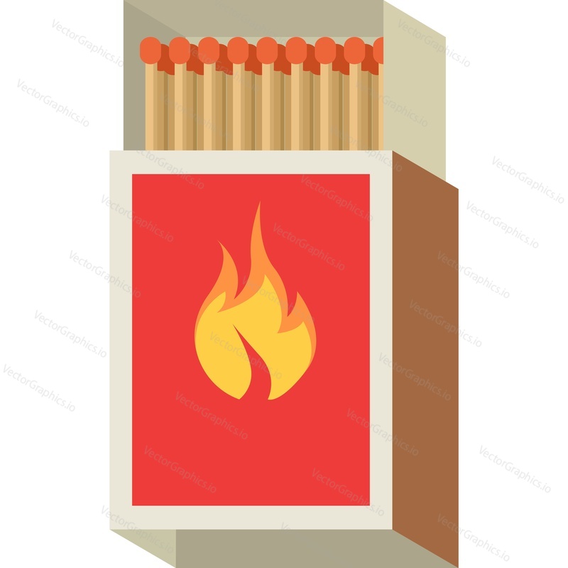 Matches box vector icon isolated on white background