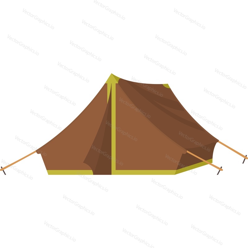 Векторный значок палатки для кемпинга, изолированный на белом фоне